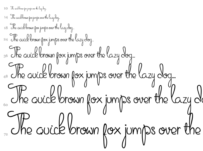 Sweet November font waterfall